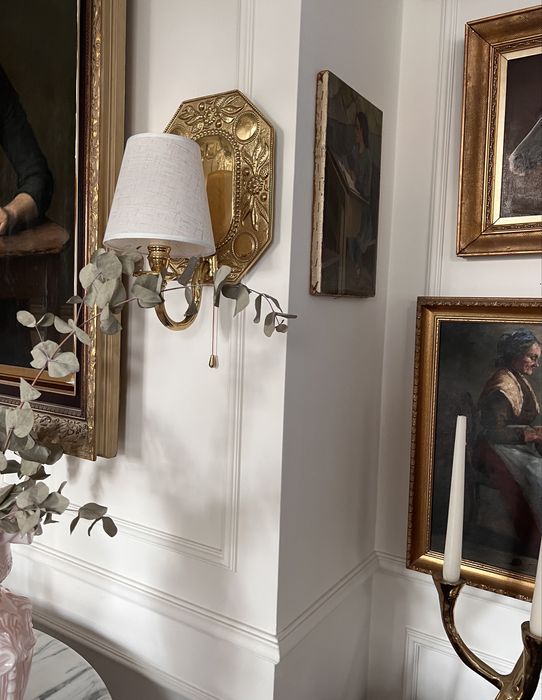 Bardzo ciężkie 4kg mosiężne braz brazu kinkiety mosiądz kwiaty vintage