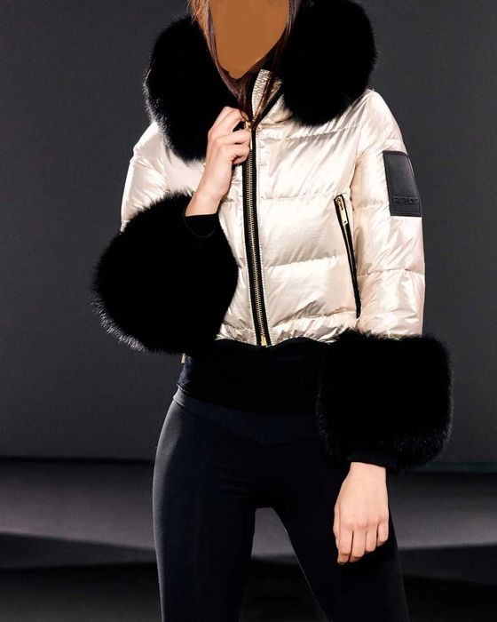 Futro lis kurtka flo clo naturalne 38 płaszcz z lisa