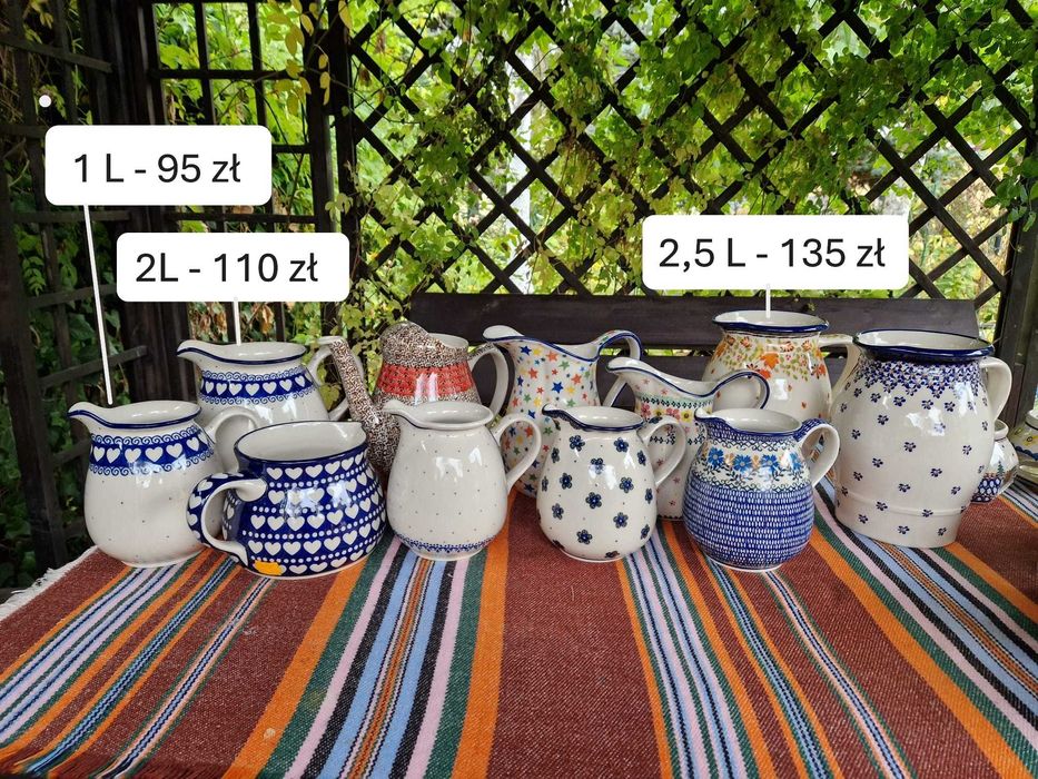 CERAMIKA BOLESŁAWIECKA podgrzewacze czajnik dzbanki talerzyki