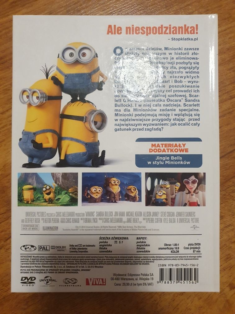 Książka z płytą DVD z filmem Minionki