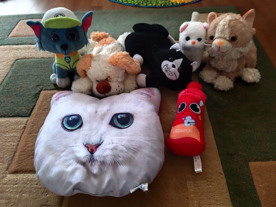 Maskotka pluszaki psi patrol,koty,poduszka