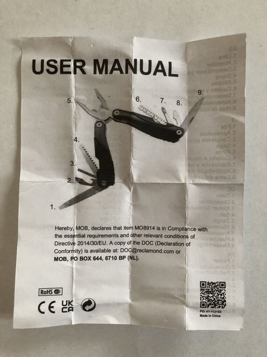 zestaw narzędzi wielofunkcyjny