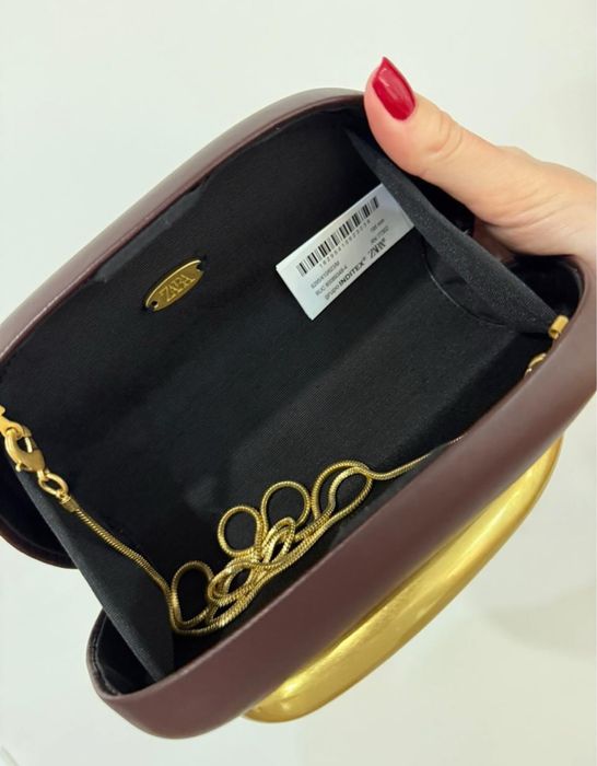 Клатч Zara новий колір бордо