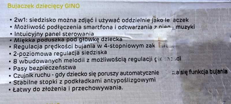 Bujaczek dziecięcy GINO