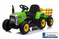 Traktor na akumulator z Przyczepą traktorek dla dzieci zielony