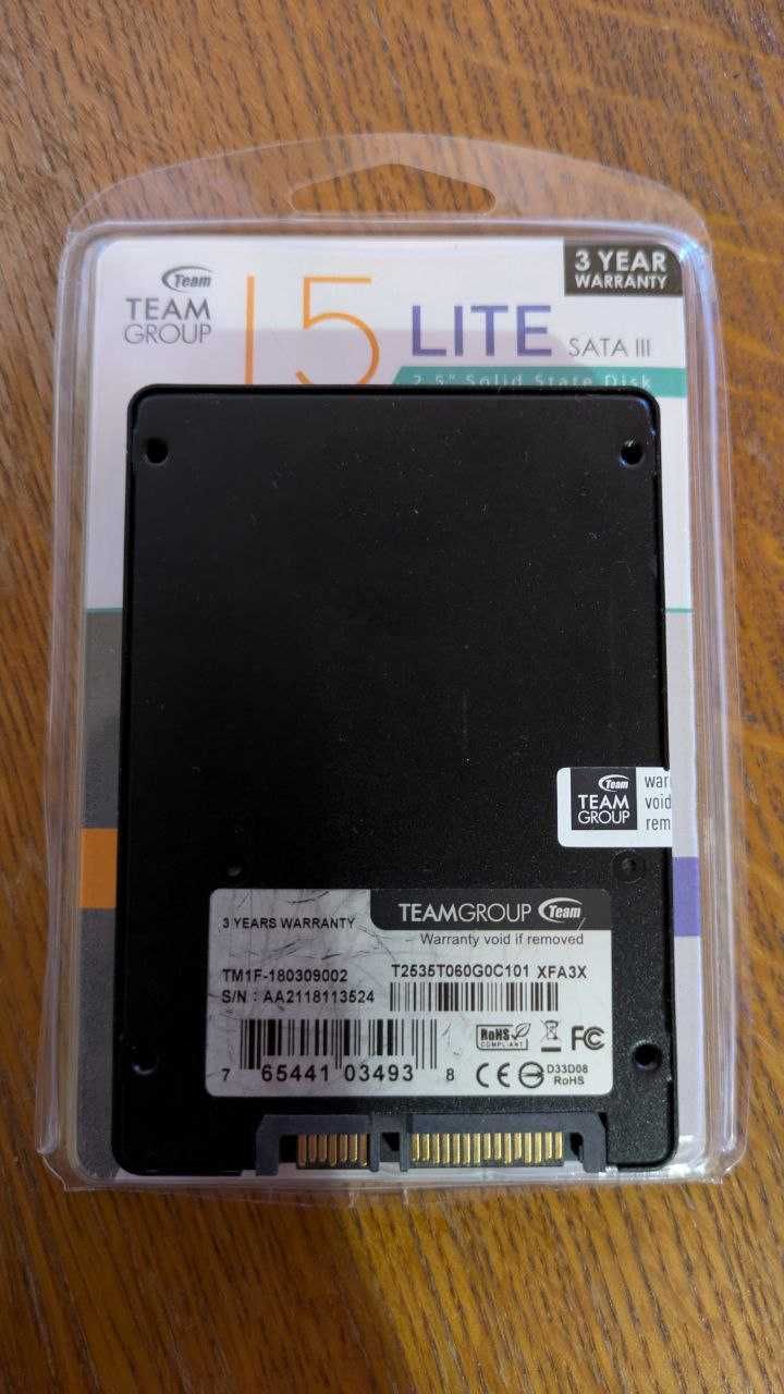 Накопичувач SSD 60GB Team L5 Lite 2.5" SATAIII TLC