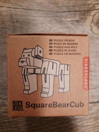 Square Bear Cub Drewniany do złożenia