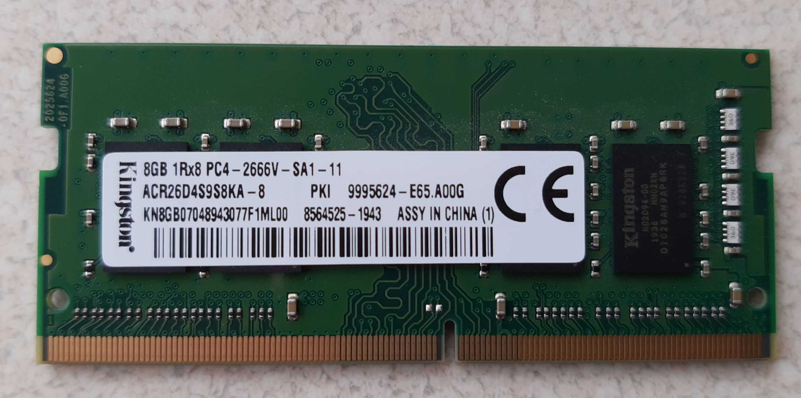 Pamięć RAM Kingston 8GB 2666MHz DDR4