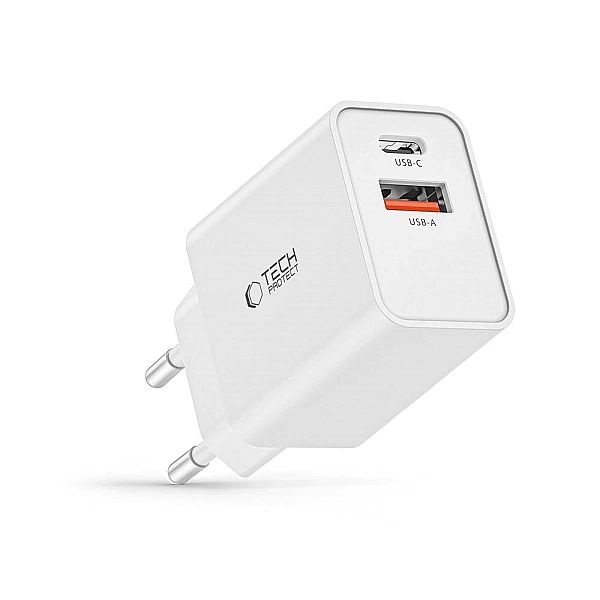 Ładowarka Tech-Protect NC30W sieciowa USB-C PD 30W / USB-A QC 3.0 - bi