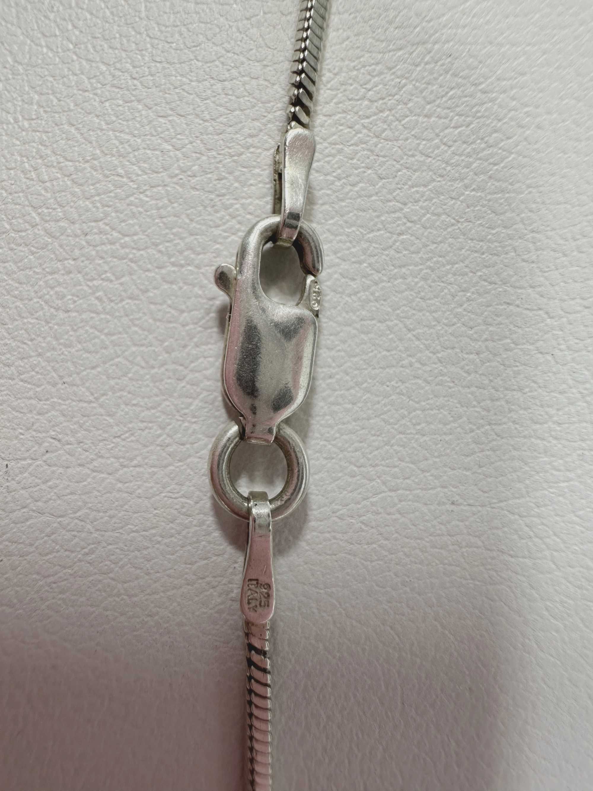 Klasyczny delikatny srebrny łańcuszek żmijka/linka 4,91G 925
