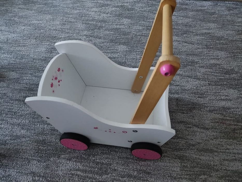 Wózek drewniany dla lalek