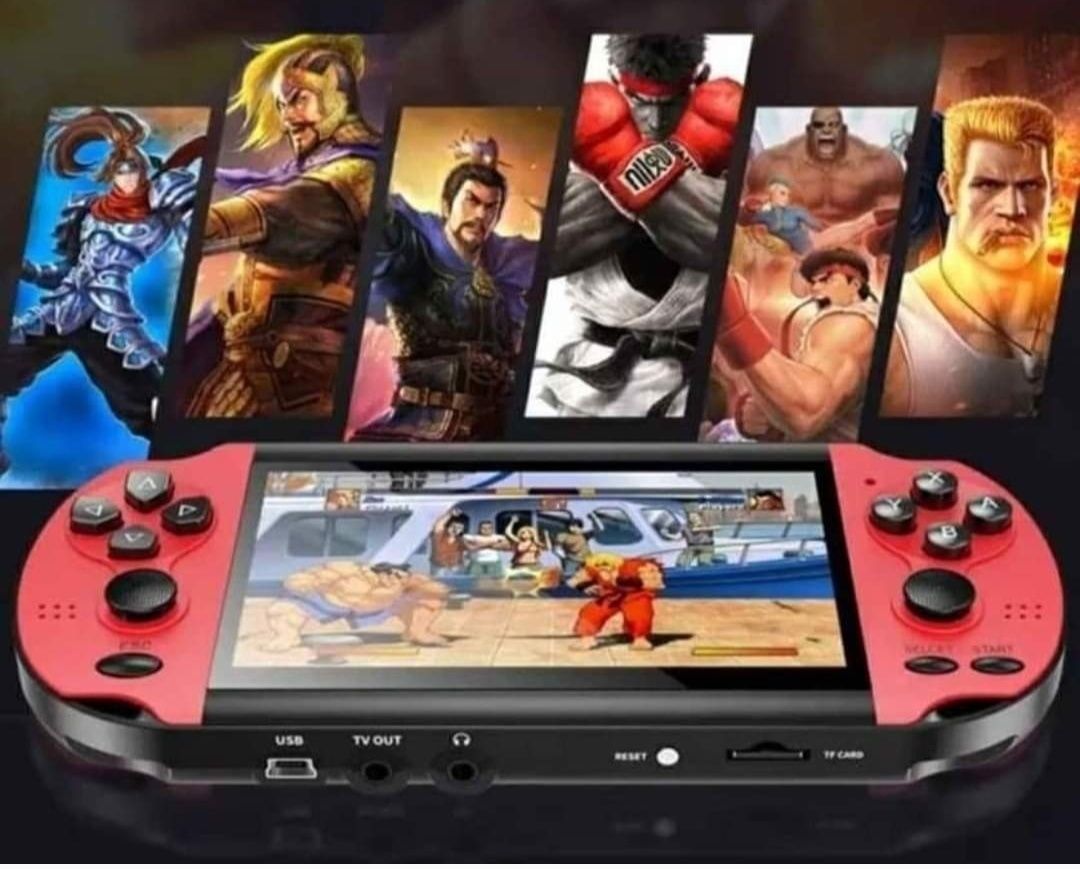 Consola Videojogos portátil X7 incluí 200 jogos bateria interna