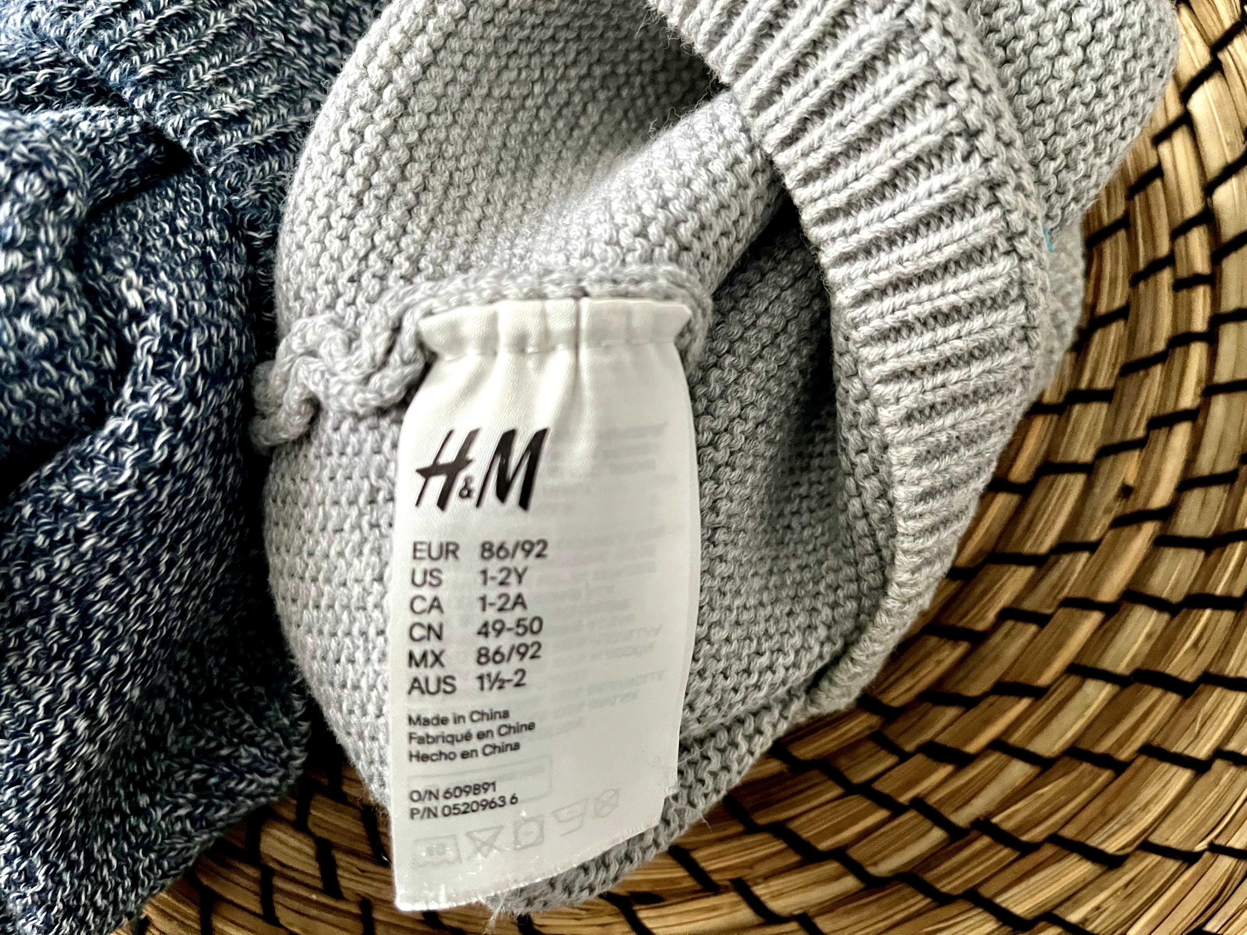 Wiosenne czapeczki z uszkami H&M 20 zł komplet rozm 74 do 92