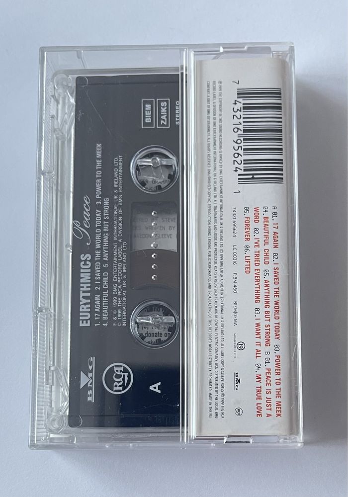 Eurythmics Peace kaseta magnetofonowa audio