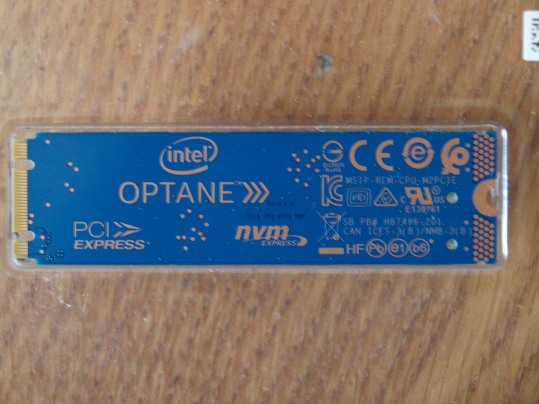 Внешнее кеширующее устройство Intel Optane Memory M10 16GB