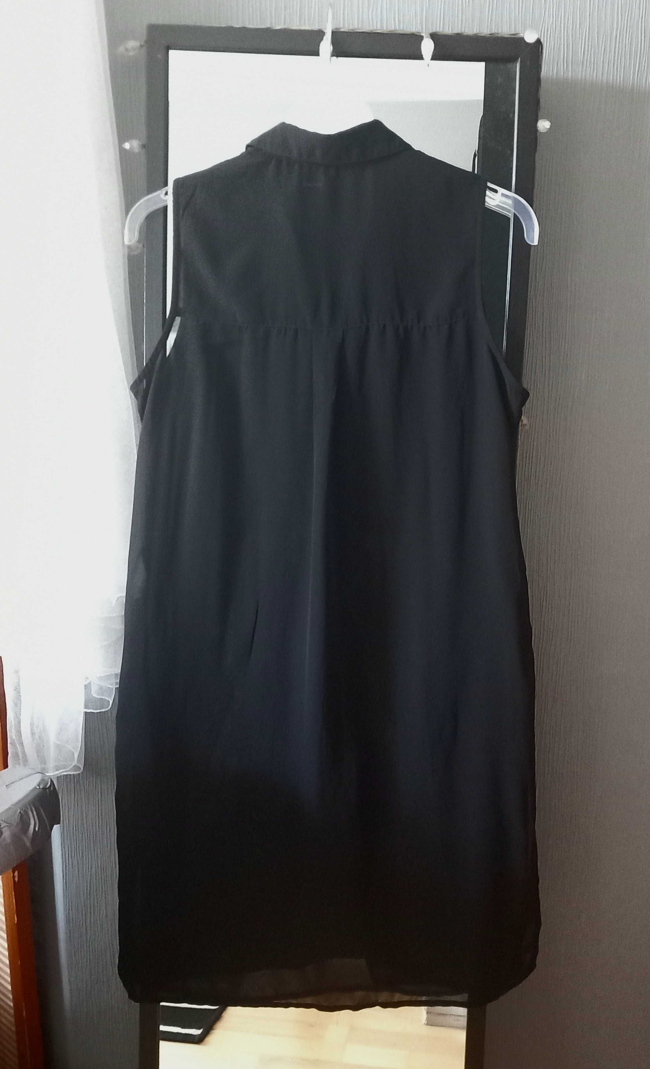 Długa tiulowa koszula bez rękawów H&M