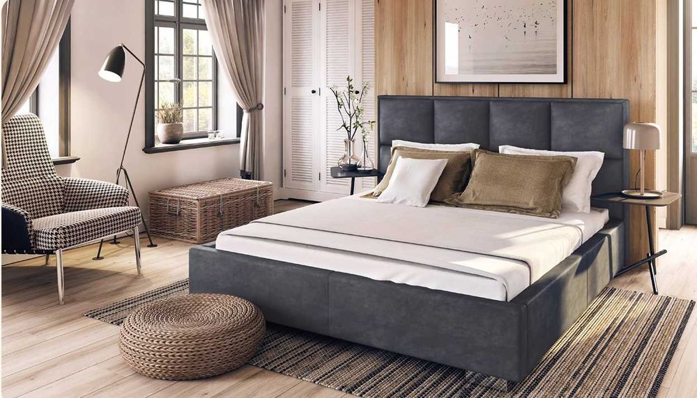 Łóżko SALAMANCA 160x200 pojemnik stelaż nowe okazja rabat 50%