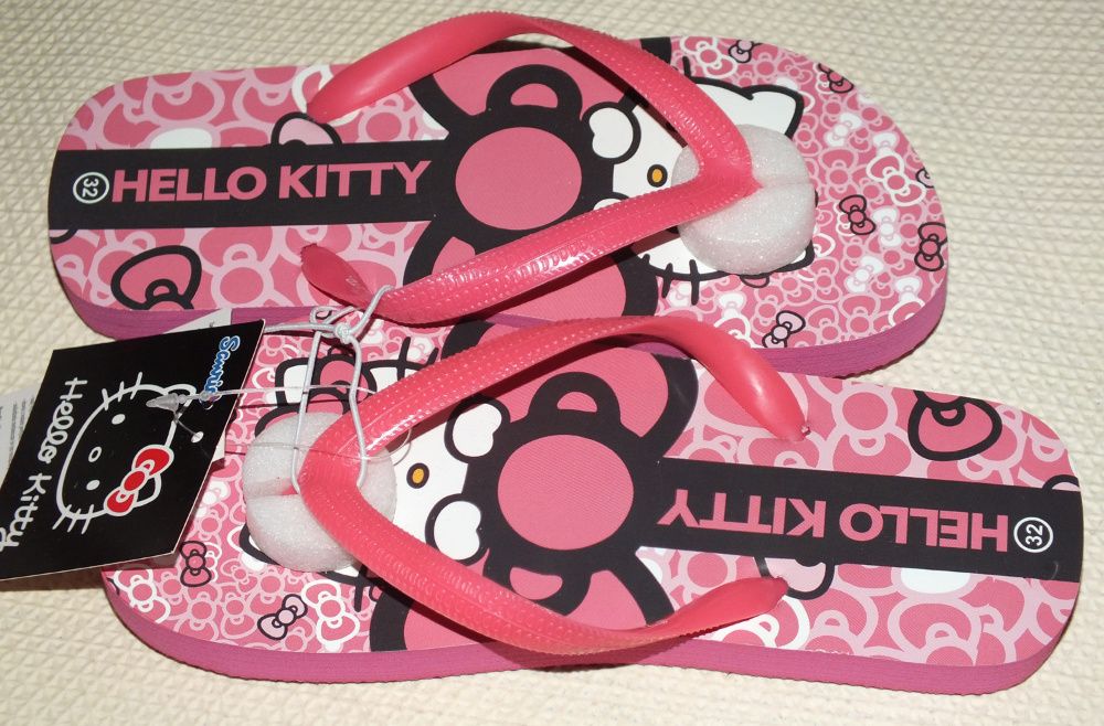 Klapki japonki na basen lato plażę r.32 nowe Hello Kitty oryginał