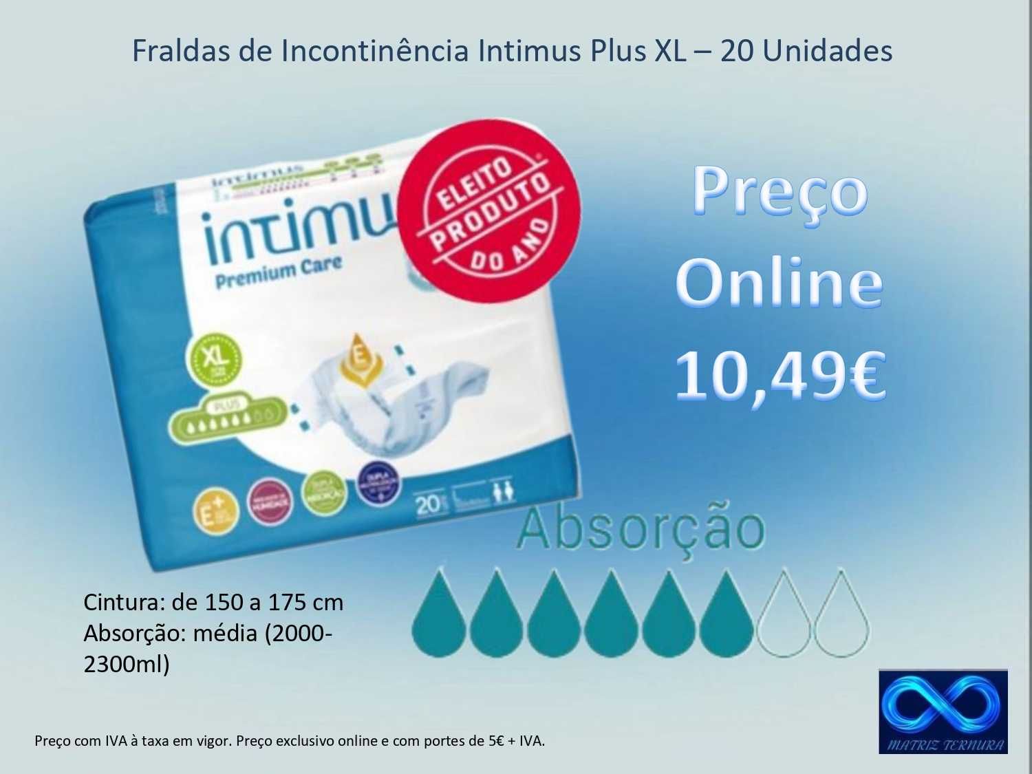 Fraldas de Incontinência Intimus Plus XL