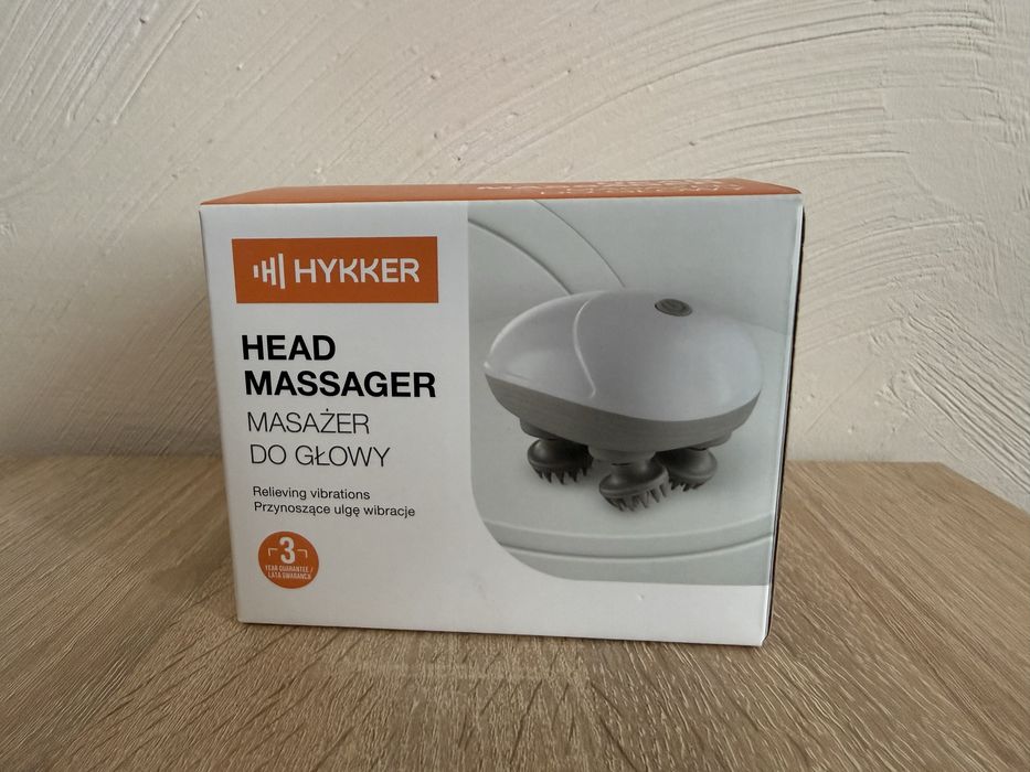 Hykker masażer do głowy biały nowy. Head Massager.