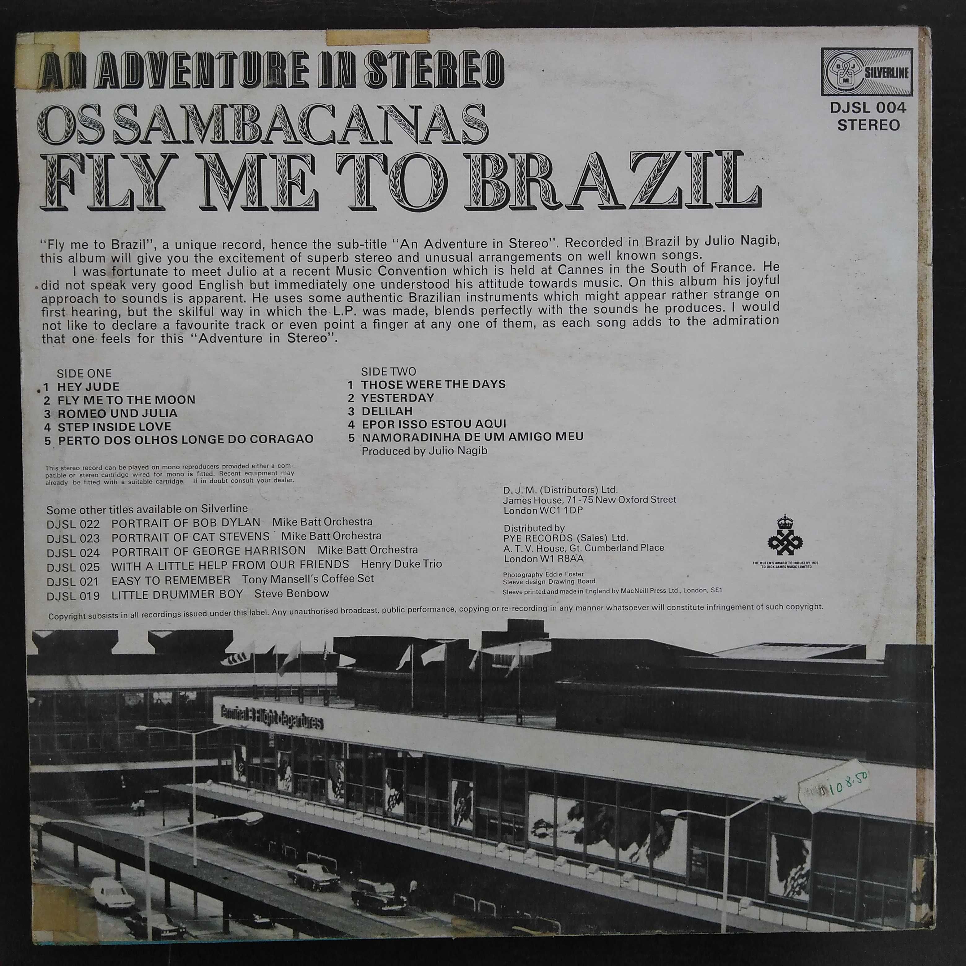 vinil: Os Sambacanas "Fly me to Brazil"