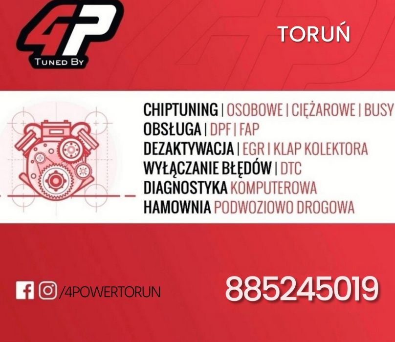 Chip Tuning DPF EGR Hamownia 4X4 chiptuning kodowania komponentów