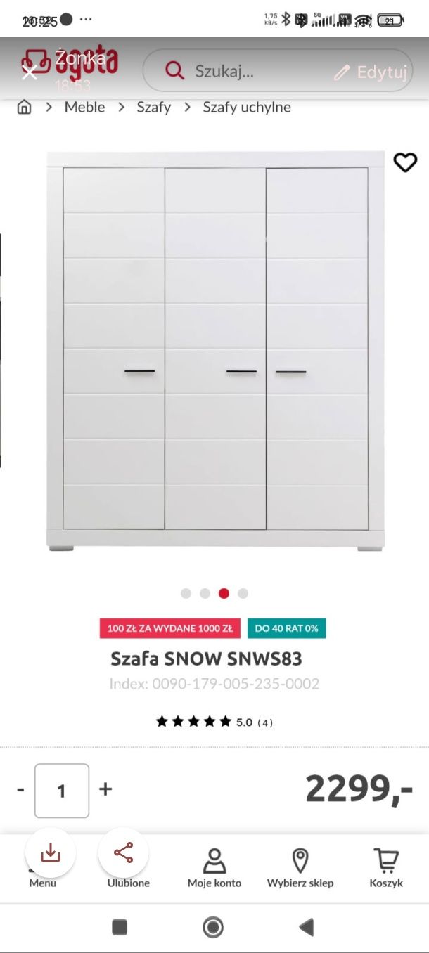 Szafa SNOW Biała