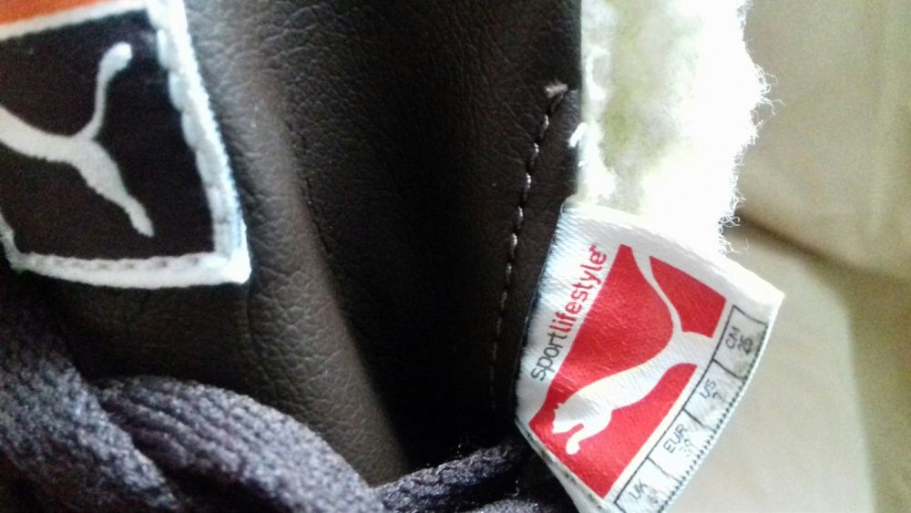 Кеды  Puma кожаные, утепленные, внутри мех. разм. 39 (оригинал) Италия