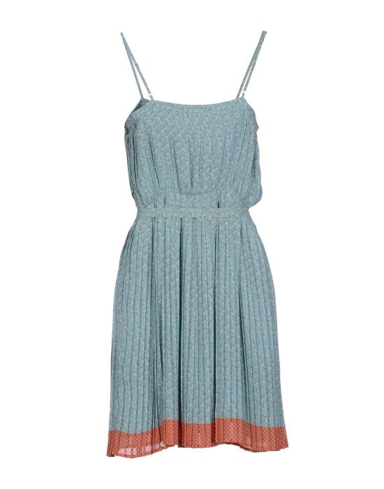 бирюзовое платье Англия брендовое платье плиссе плиссированное платье