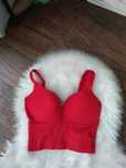 Czerwony push up crop top XS