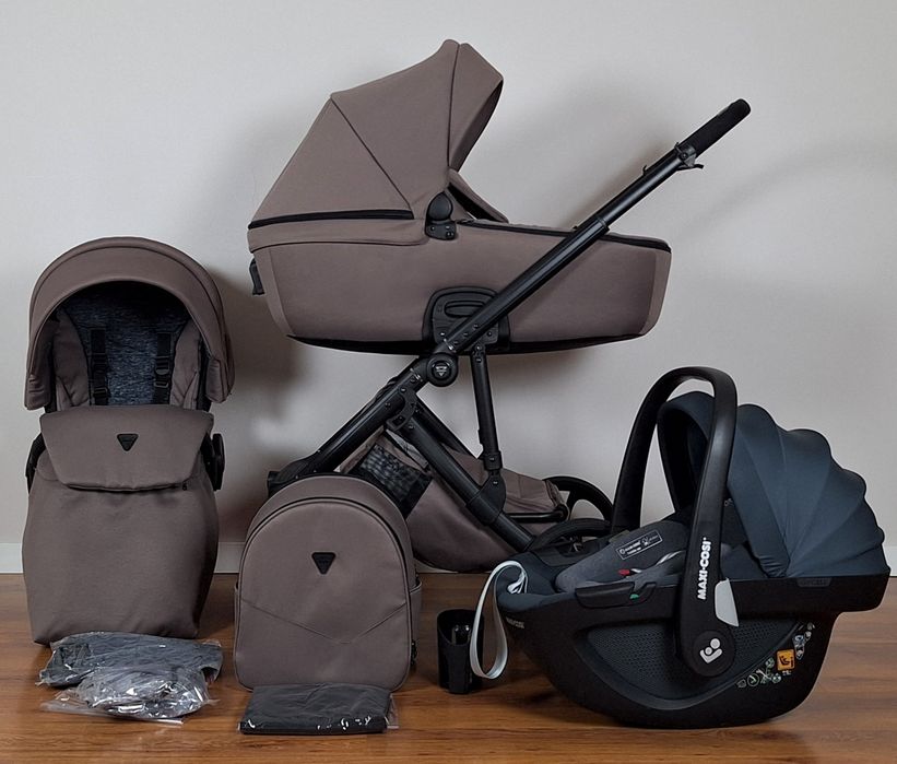 GWARANCJA Wózek 3w1 Junama Termo V3 + Fotelik Maxi Cosi Pebble 360