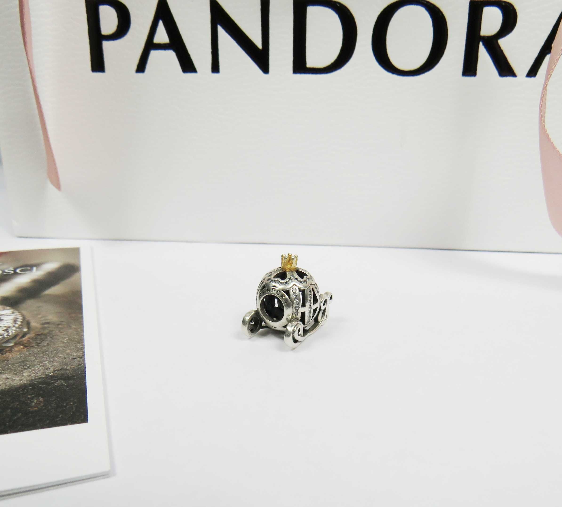 Pandora charms kareta Kopciuszka zawieszka Pandora z certyfikatem