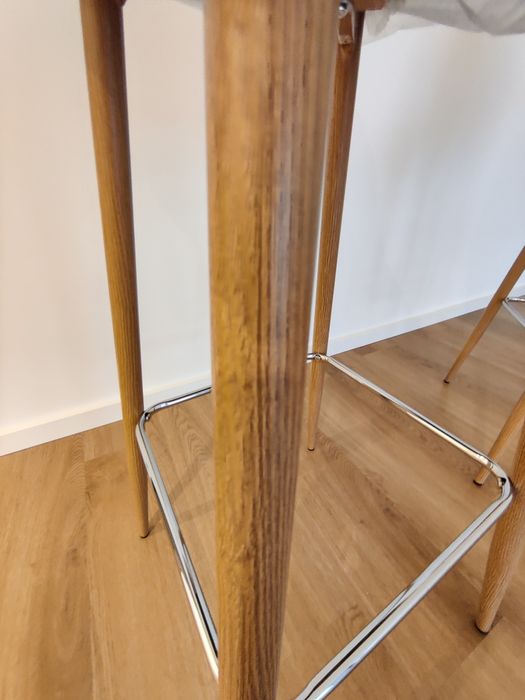 Cadeira bar JONSTRUP branco/carvalho