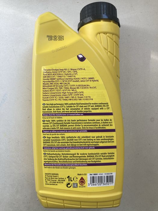 Трансмісійна олива BARDAHL XTG CTV 1л.