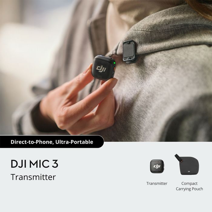 DJI Mic 3 Transmitter - Shadow Black (CP.RN.00000478.01)