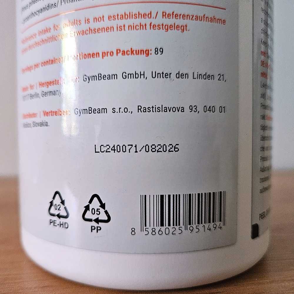 NO Citruline Plus GymBeam 400g cytrulina