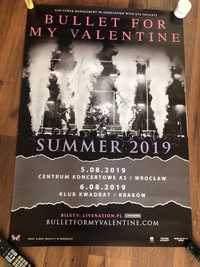 Plakat z autografami grupy Bullet for My Valentine BFMV