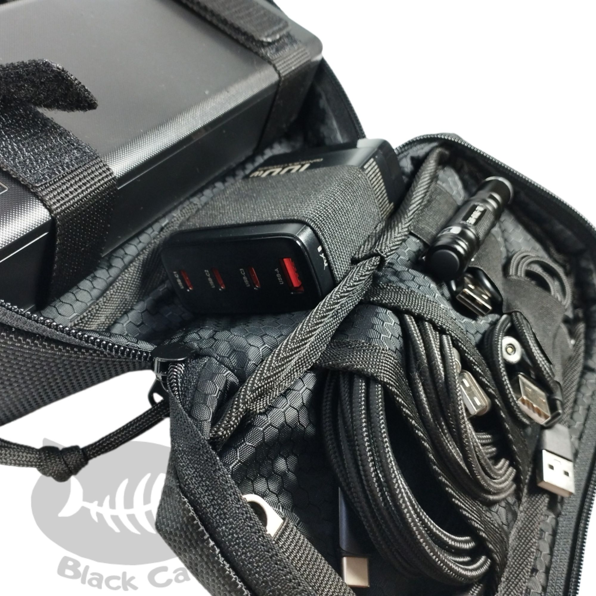 EDC Pouch, органайзер, чехол для Power Bank, проводов, мультитула, фон