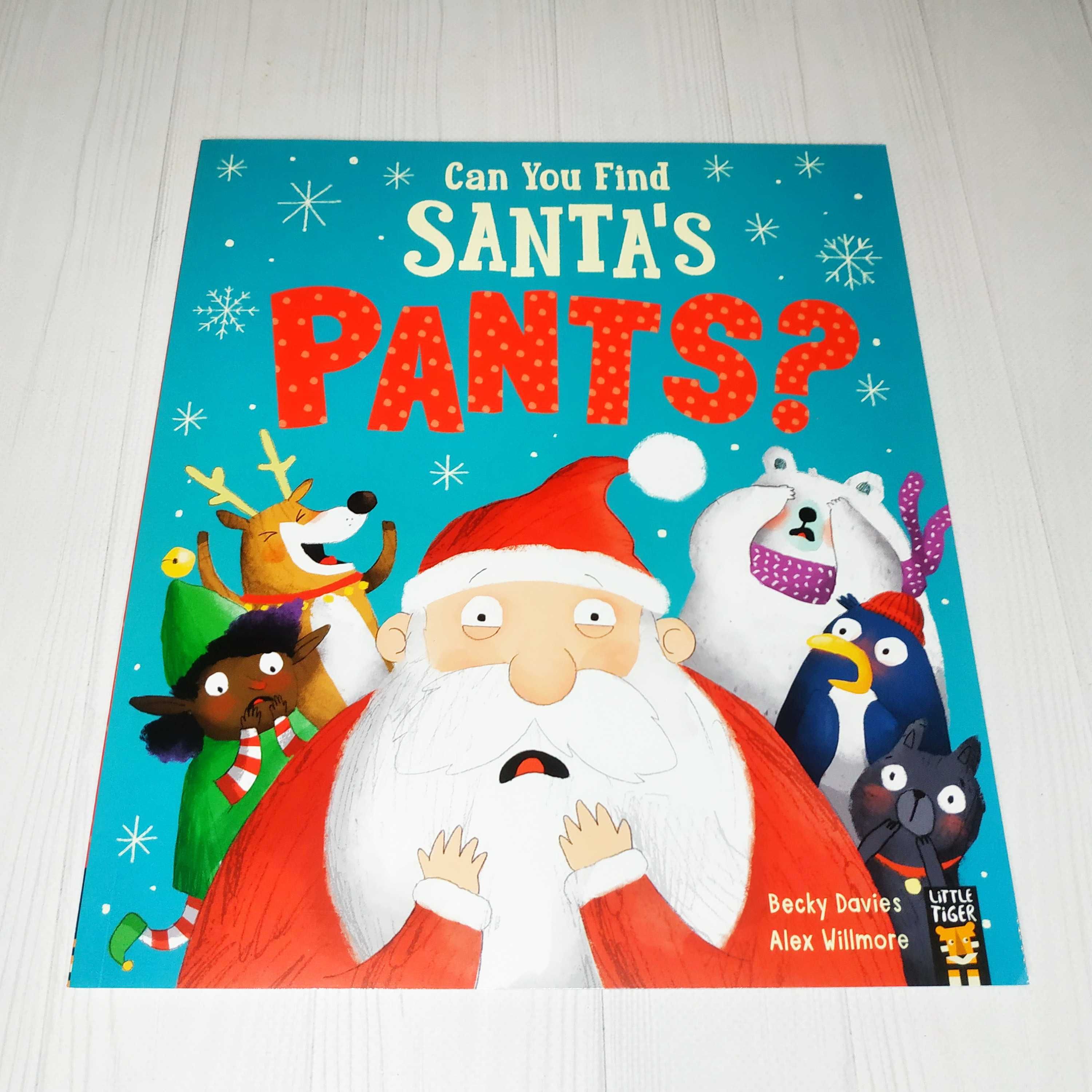 Детская книга на английском can you find santa's pants?