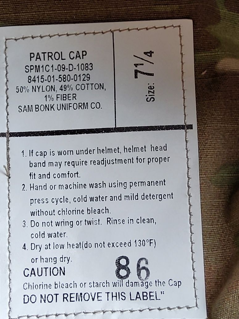 Кепка US Military OCP Multicam Patrol Cap
