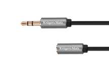Kabel jack 3.5 wtyk stereo - 3.5 gniazdo stereo 1m Kruger&Matz Basic