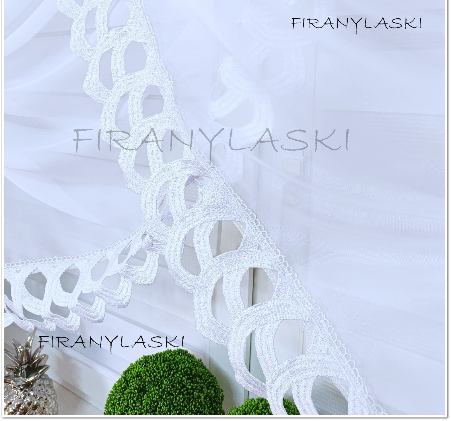 Firany Gotowe 400x160 Firanki do pokoju salonu gipiura