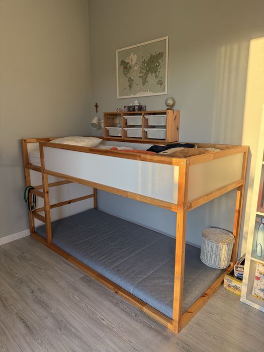 Dwustronne lozko drewniane kura ikea 90x200 pietrowe domek