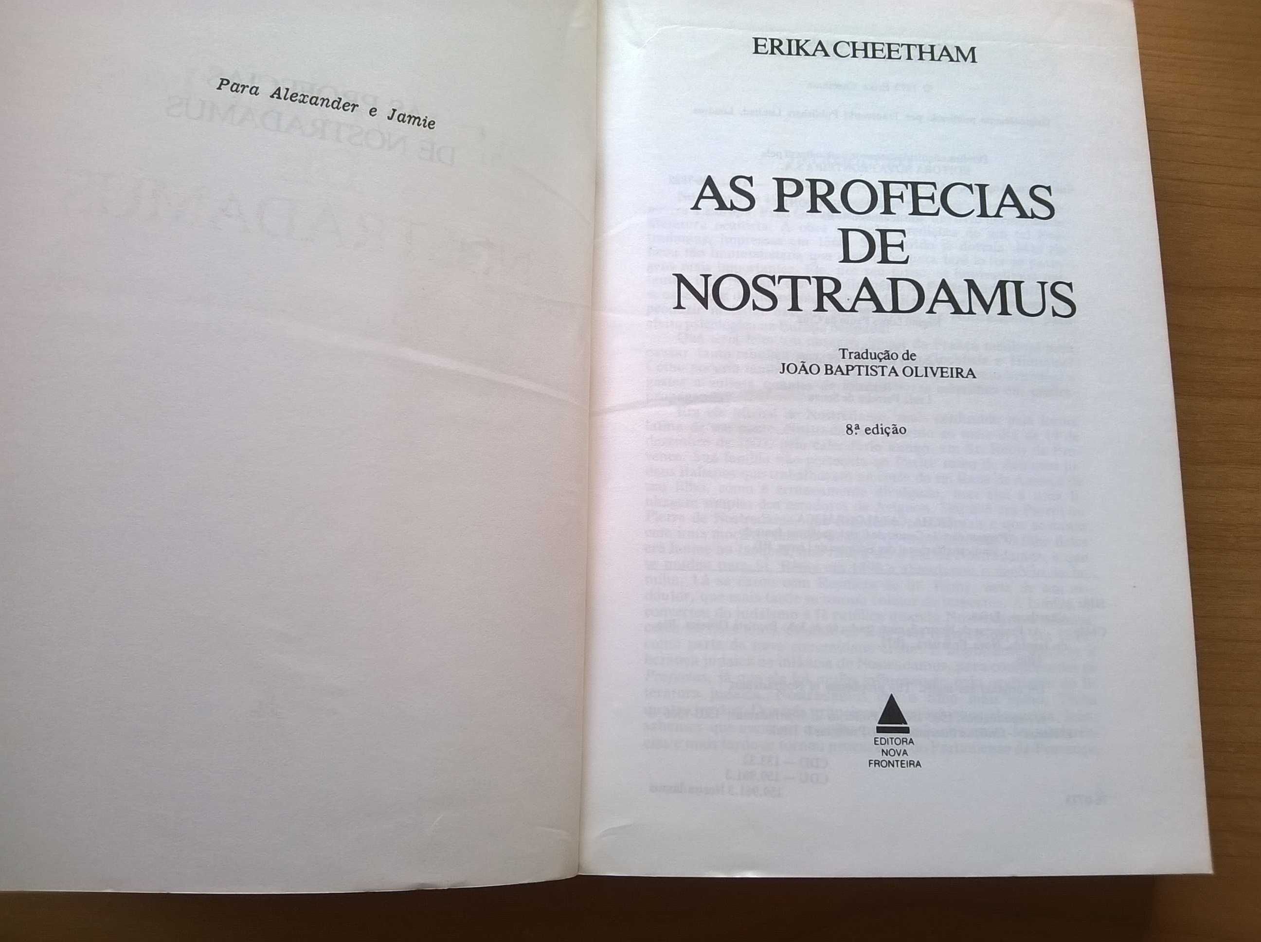 As Profecias de Nostradamus - Erika Cheetham