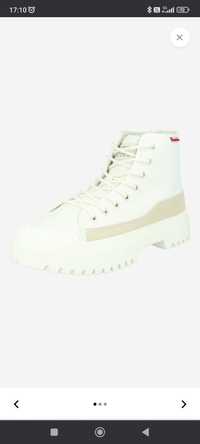 LEVI'S Trampki gruba podeszwa  wysokie traper  PATTON offwhite 39