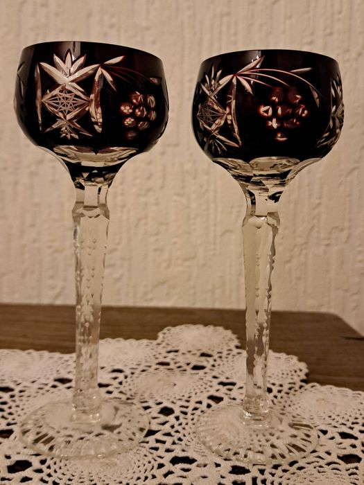 Kryształowe kieliszki do wina kolor 6 szt