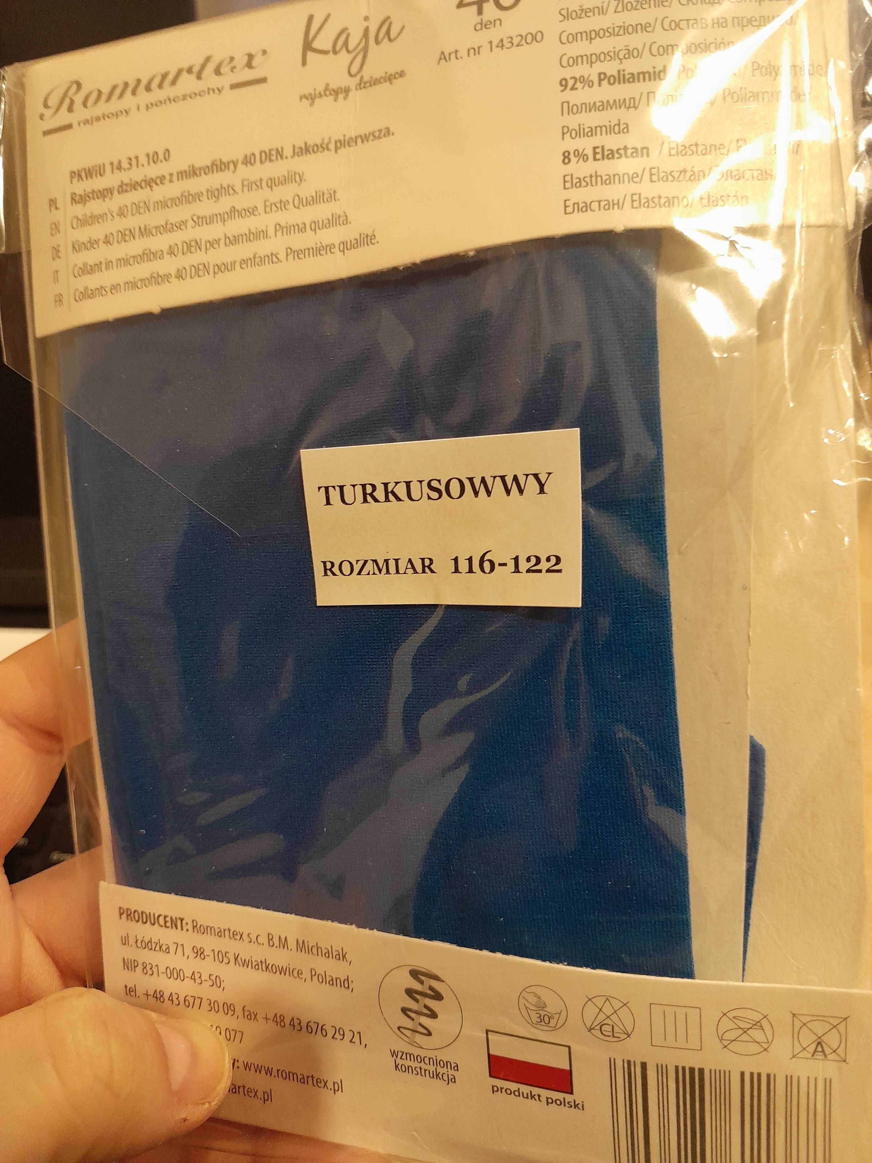 Nowe rajstopy dziewczęce romartex