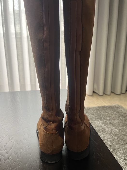 Botas em Pele Camel Tamanho 36