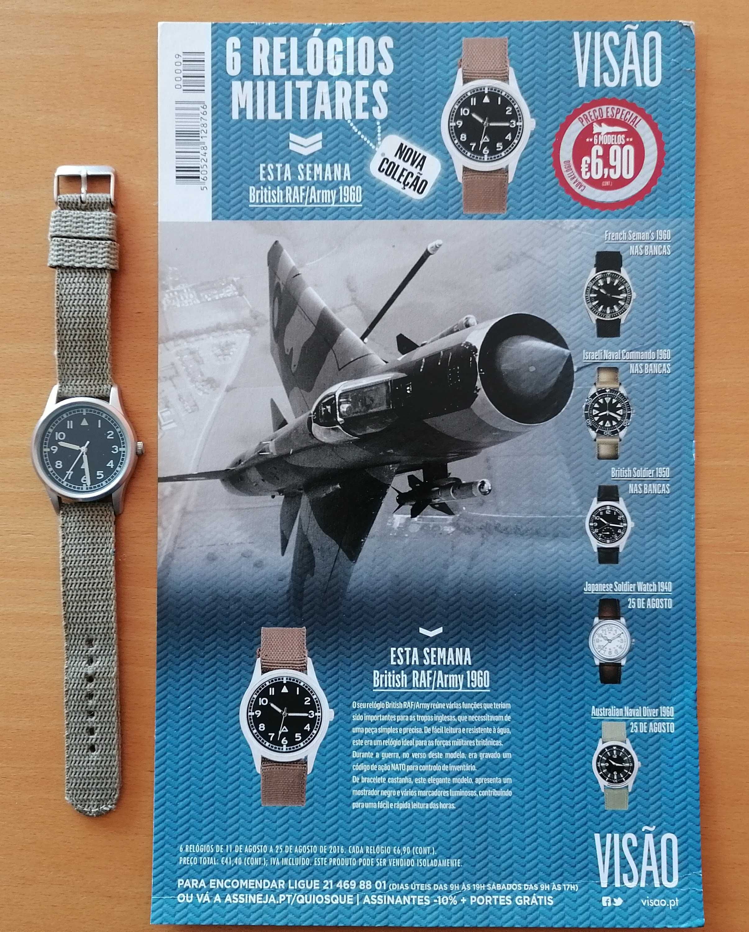 6 Relógios militares (coleção revista Visão)