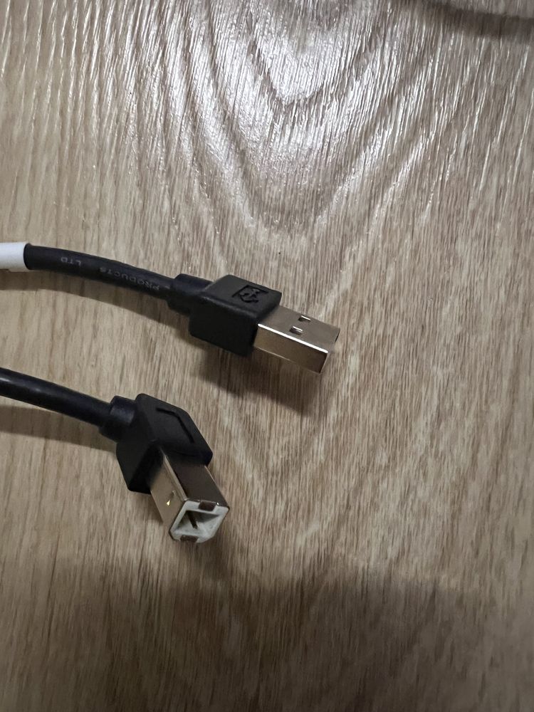 Kabel Usb A-B kątowy